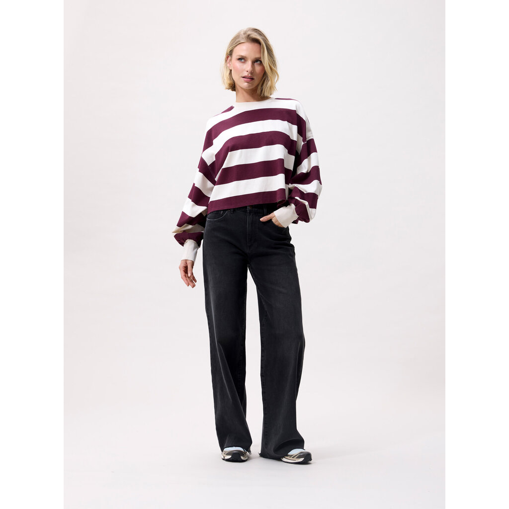 CATWALK JUNKIE Oversized striped long sleeve 2603020401 Merlot