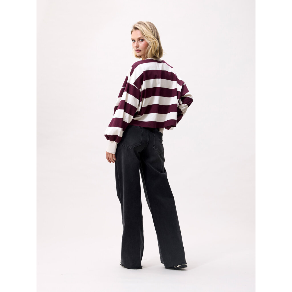CATWALK JUNKIE Oversized striped long sleeve 2603020401 Merlot