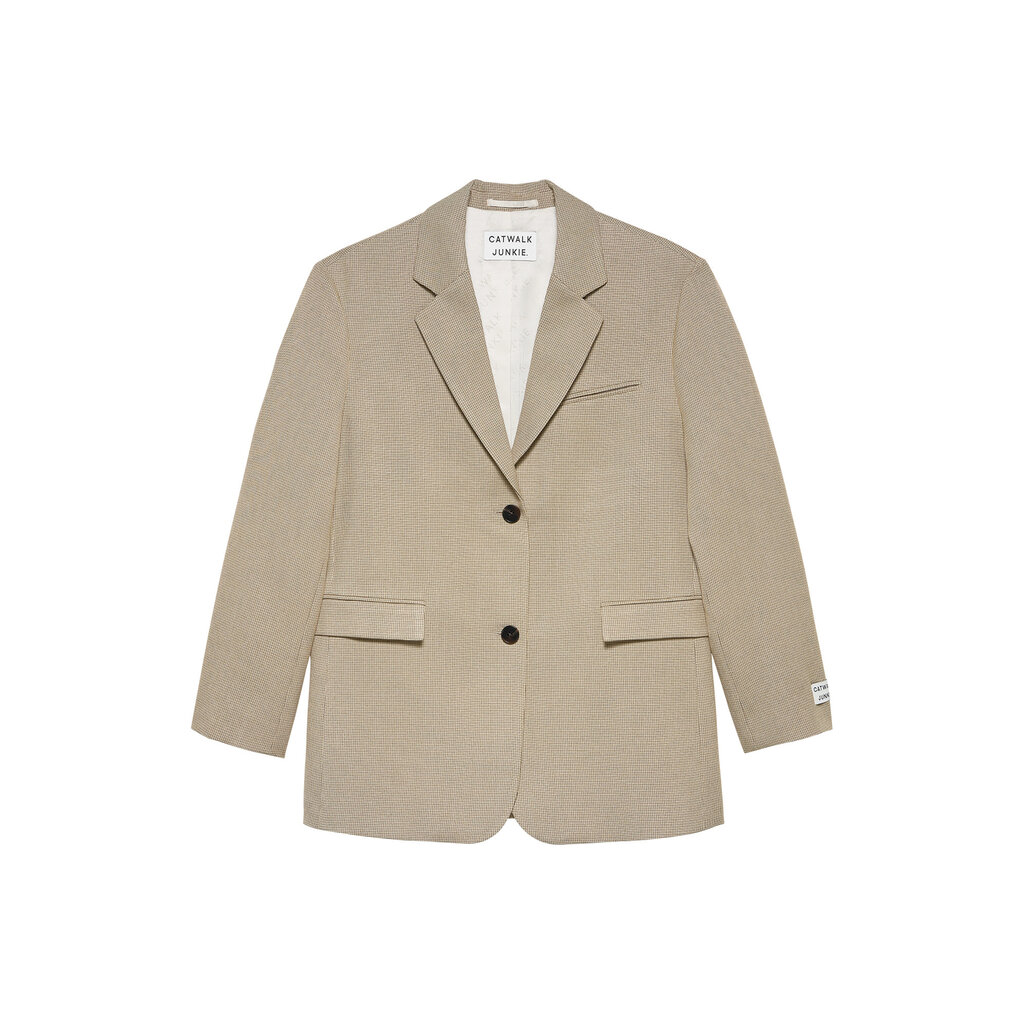 CATWALK JUNKIE Oversized check blazer 2603022600 Coffee Bean