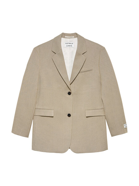 CATWALK JUNKIE Oversized check blazer 2603022600 Coffee Bean