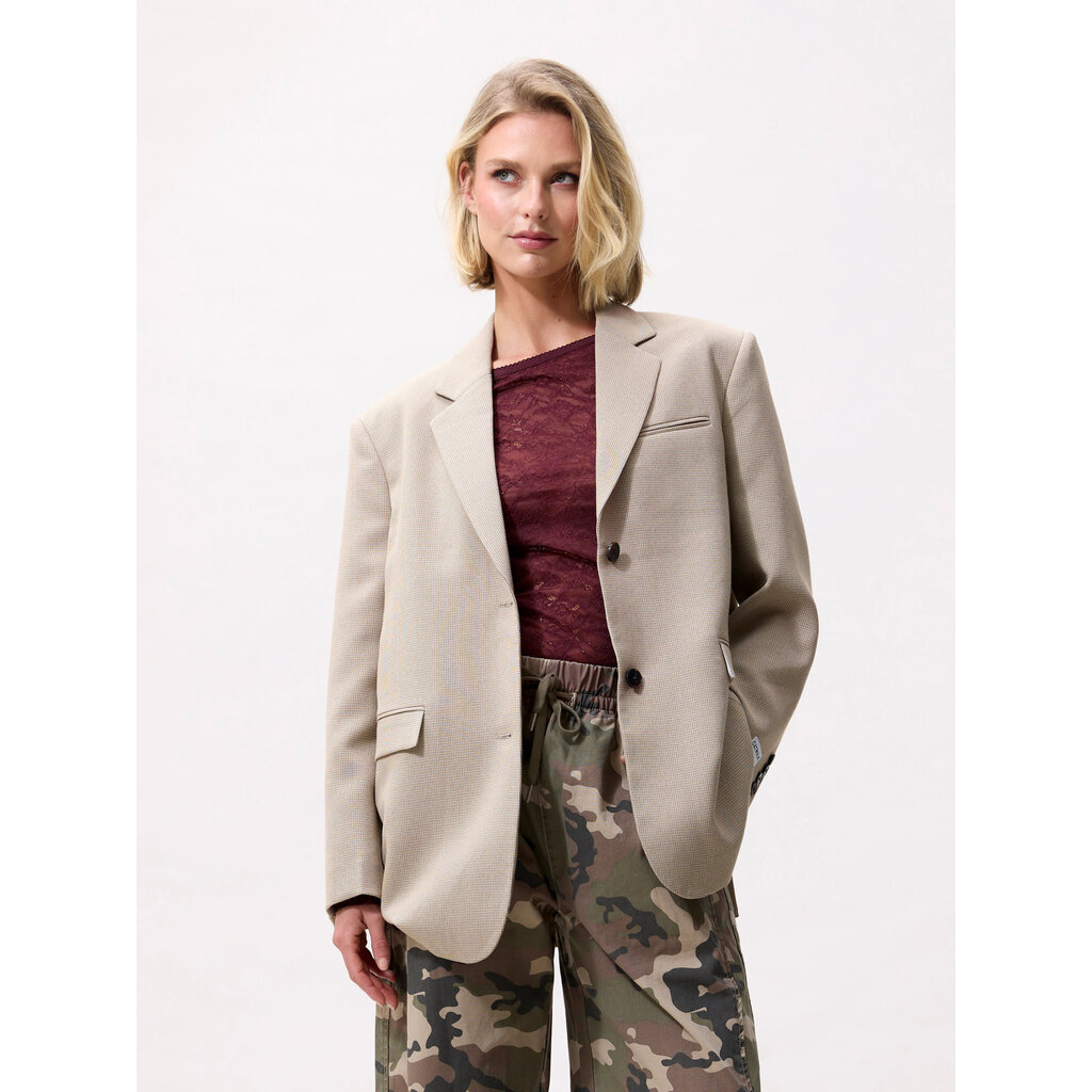 CATWALK JUNKIE Oversized check blazer 2603022600 Coffee Bean
