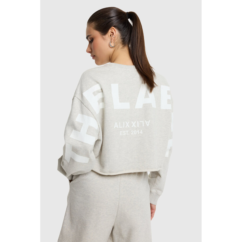 ALIX back print sweater (2606894795) light grey