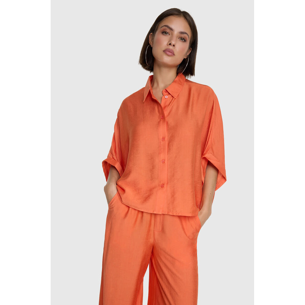 ALIX irregular oversized blouse (2606929769) soft orange