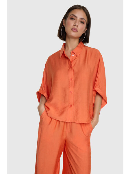 ALIX irregular oversized blouse (2606929769) soft orange