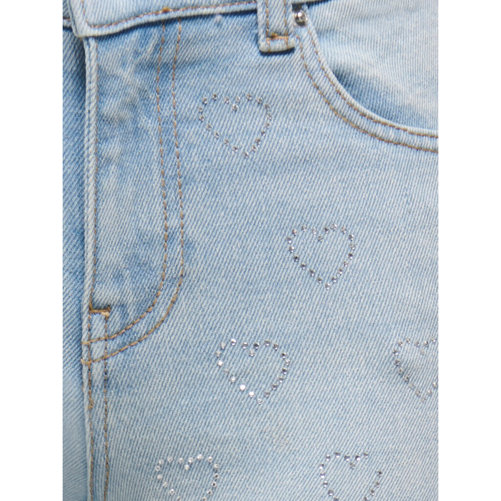 KIDS ONLY KOGJUICY REG RHS HEART WIDE LEG DNM 15375202 Light Blue RHINESTONE HEARTS