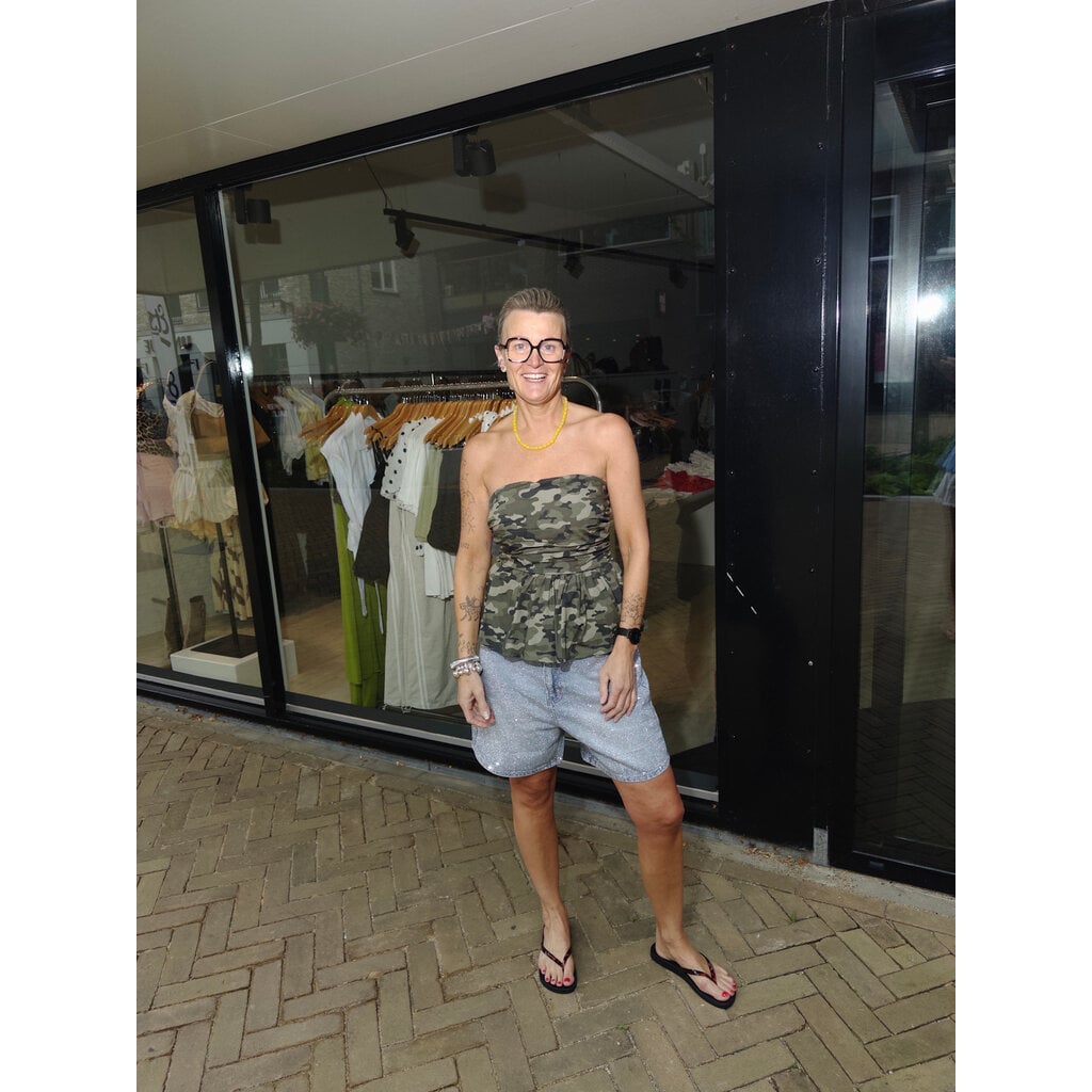 Bandeau top camouflage