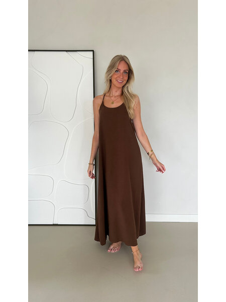Long flowy dress - bruin