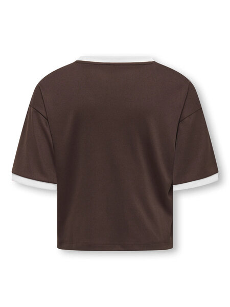 KIDS ONLY KOGLAILA SS O-NECK SPORTY TOP 15392676 coffee bean