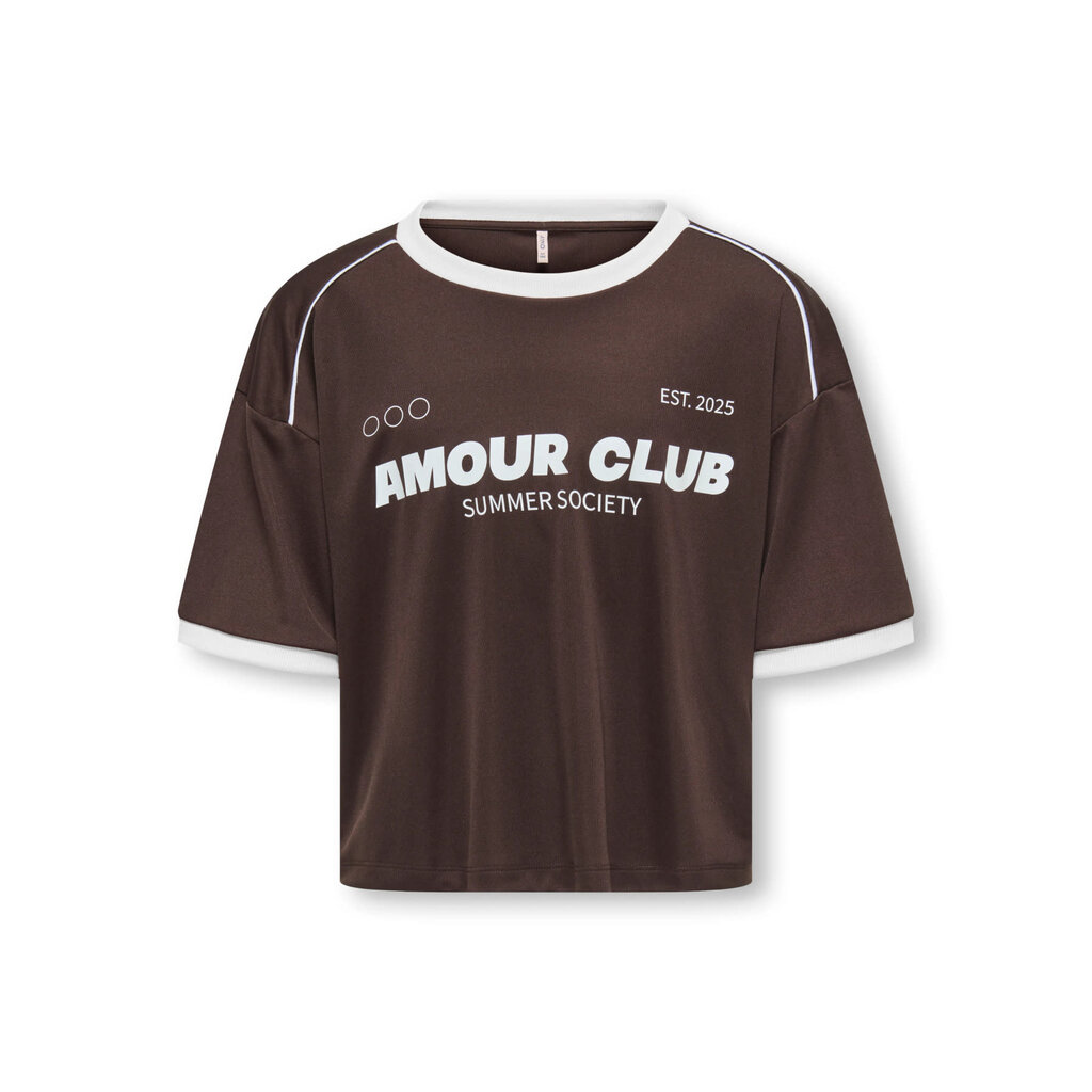 KIDS ONLY KOGLAILA SS O-NECK SPORTY TOP 15392676 coffee bean