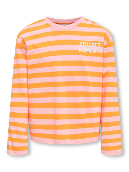 KIDS ONLY KOGEIDA L/S STRIPE TOP 15392665 Marigold/Pink