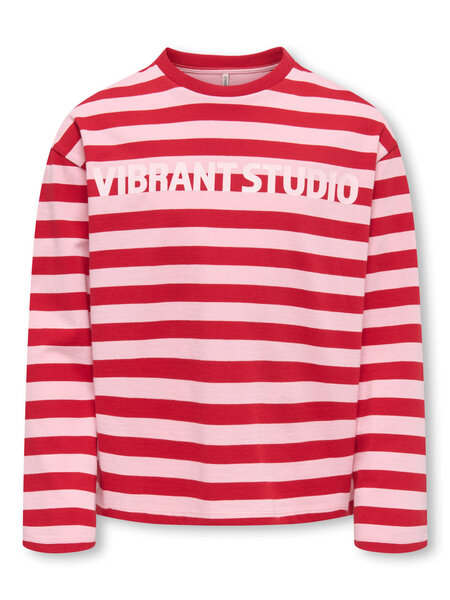 KIDS ONLY KOGEIDA L/S STRIPE TOP 15392665 Red/Pink
