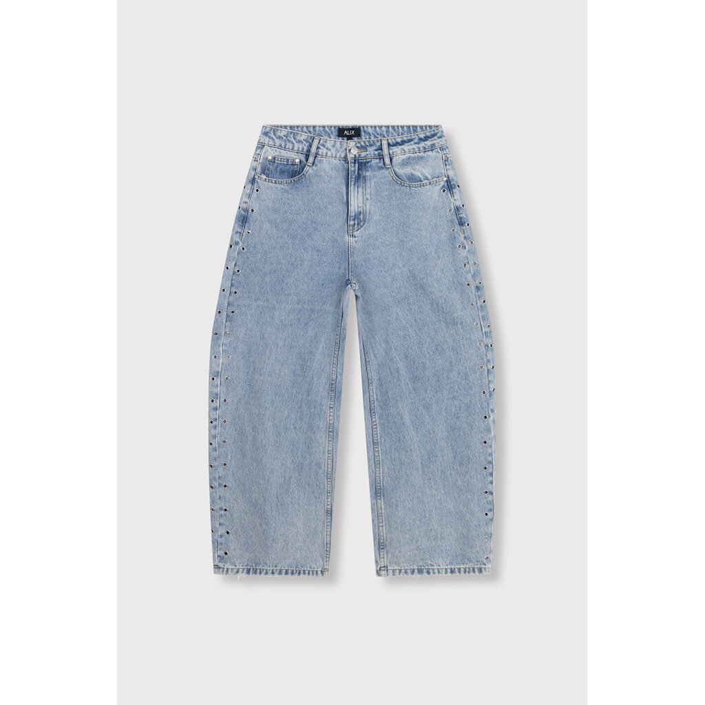 ALIX studded barrel denim pants (2606196717)