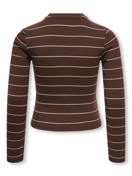 KIDS ONLY KOGLUPE L/S STRIPE TEE JRS 15379478 Chicory Coffee Pumice Stone