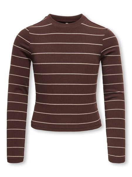 KIDS ONLY KOGLUPE L/S STRIPE TEE JRS 15379478 Chicory Coffee Pumice Stone