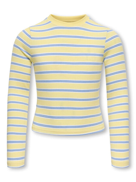 KIDS ONLY KOGLUPE L/S STRIPE TEE JRS 15379478 Mellow Yellow Allure/White