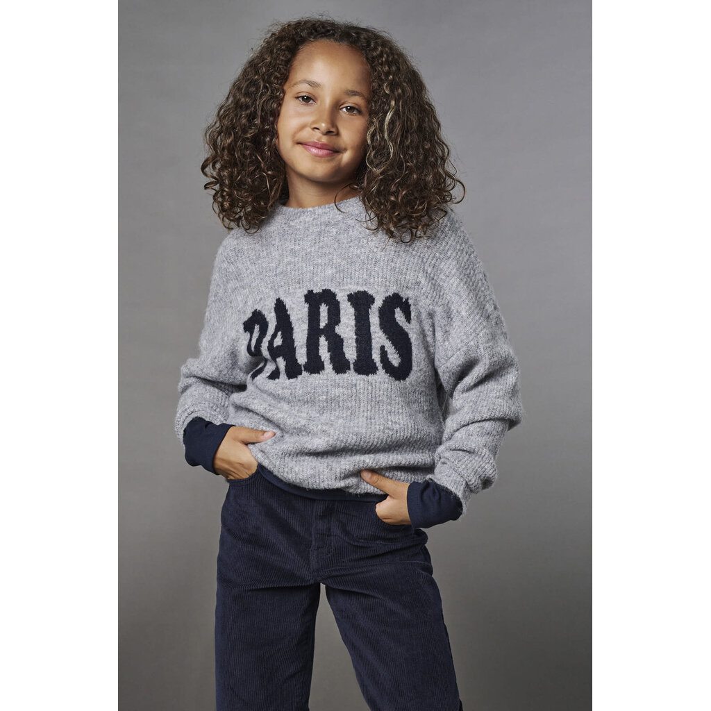 KIDS ONLY KOGJERICO L/S PULLOVER VD KNT 15353348 Grey Melange PARIS/Dark Navy