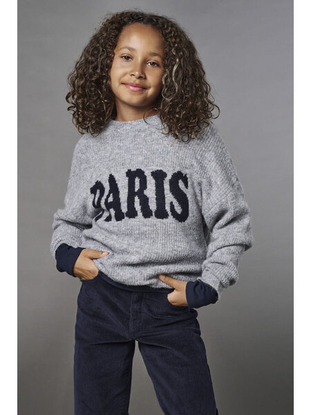 KIDS ONLY KOGJERICO L/S PULLOVER VD KNT 15353348 Grey Melange PARIS/Dark Navy