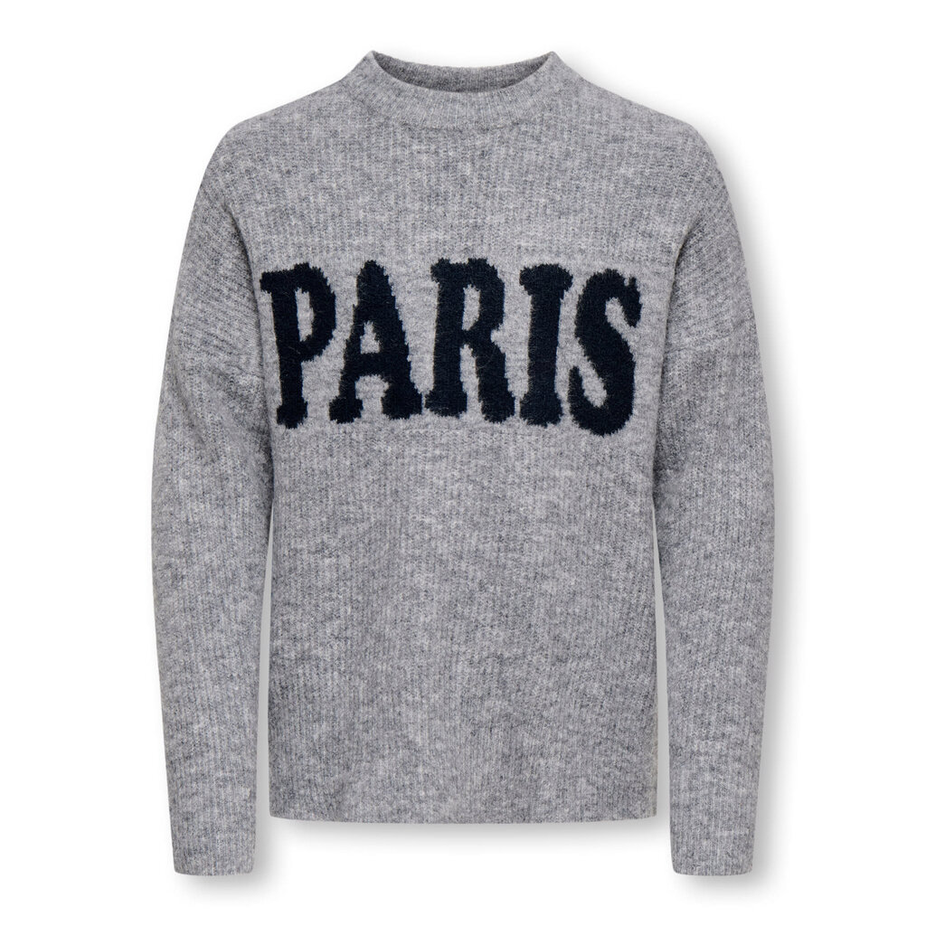 KIDS ONLY KOGJERICO L/S PULLOVER VD KNT 15353348 Grey Melange PARIS/Dark Navy