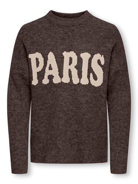 KIDS ONLY KOGJERICO L/S PULLOVER VD KNT 15353348 Coffee Bean PARIS/Sandshell