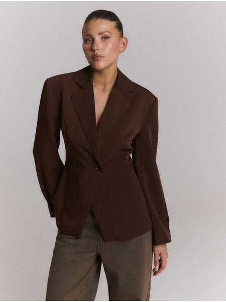 REFINED waist taillered blazer BRUNA (R2608451009) choc brown