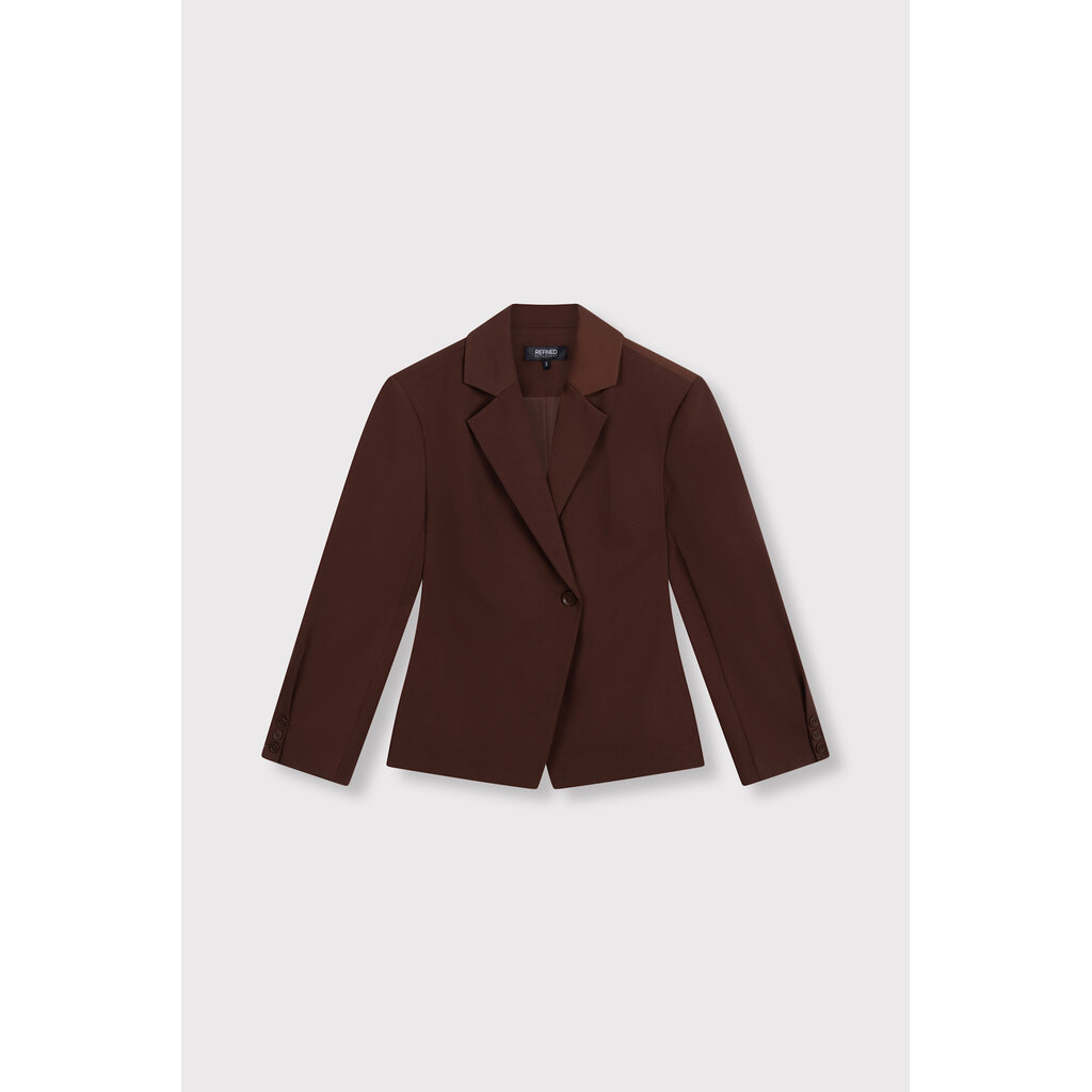 REFINED waist taillered blazer BRUNA (R2608451009) choc brown