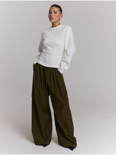 REFINED balloon sleeves top YUMI (R2608805151) off white