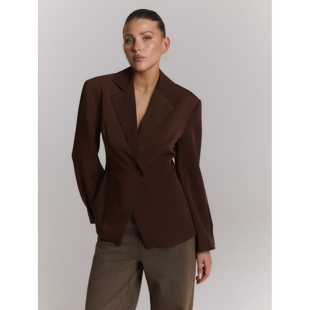 REFINED waist taillered blazer BRUNA (R2608451009) choc brown