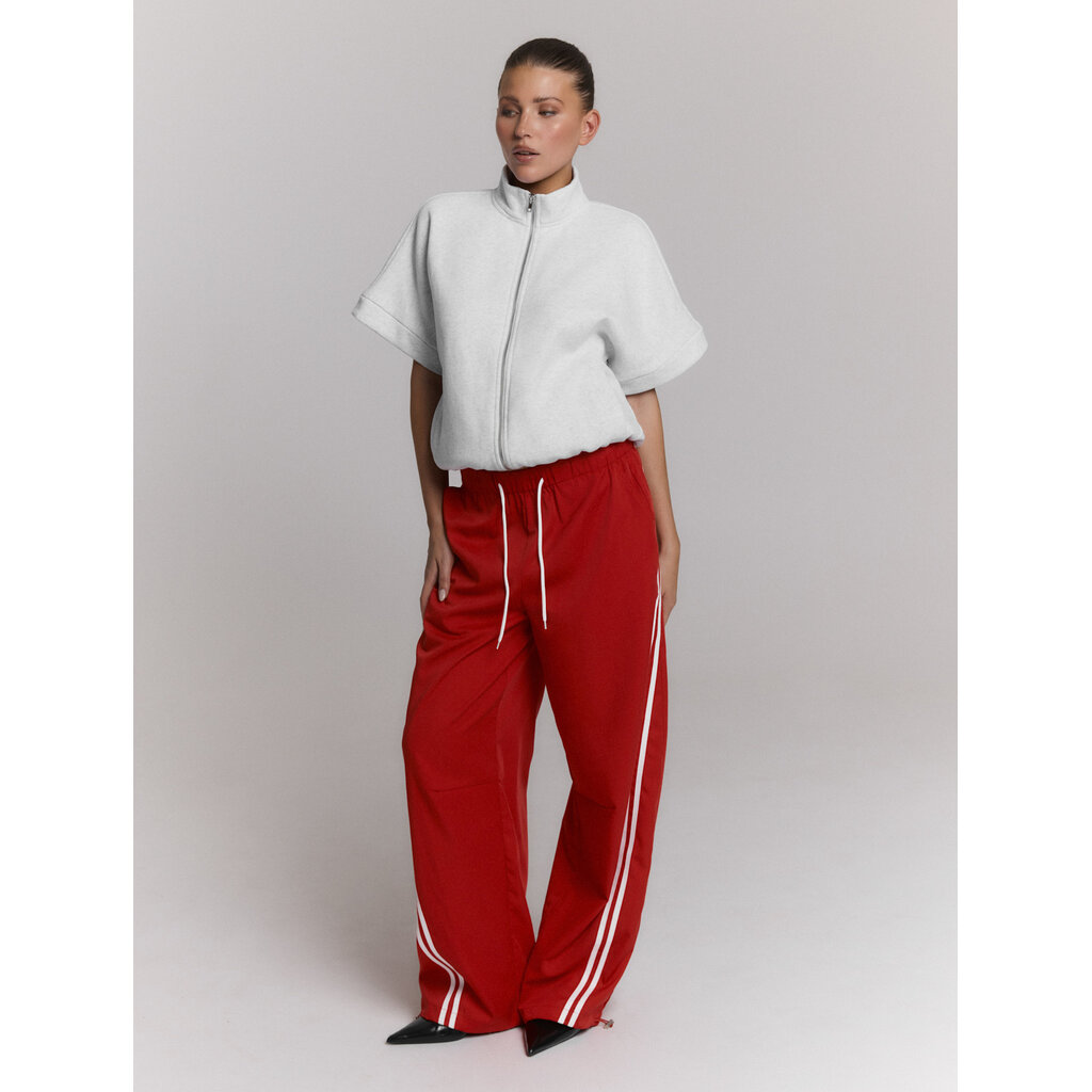 REFINED wide leg track pants LINA R2608117047 red