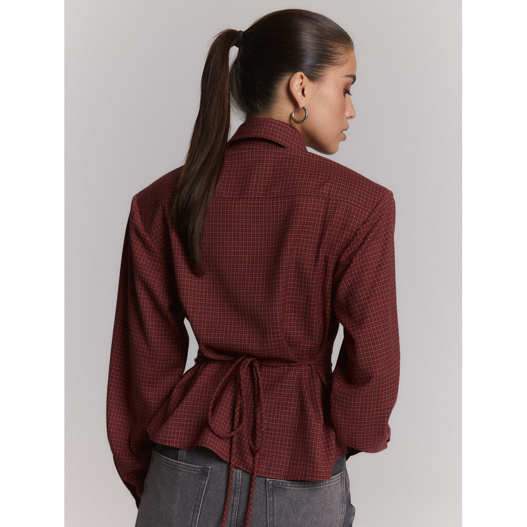 REFINED check blouse strap back PRESLEY (R2608966055) check