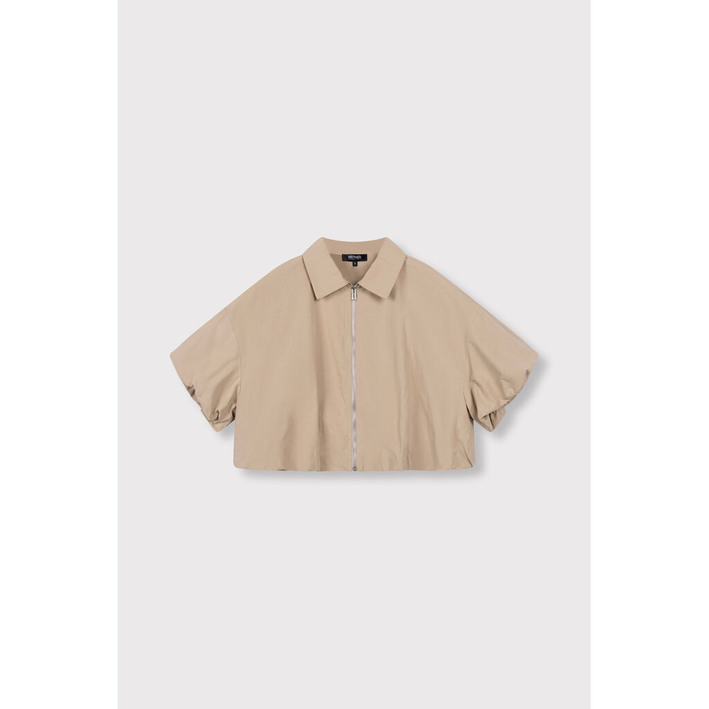 REFINED cropped blouse zipper INAYA (R2608456044) sand