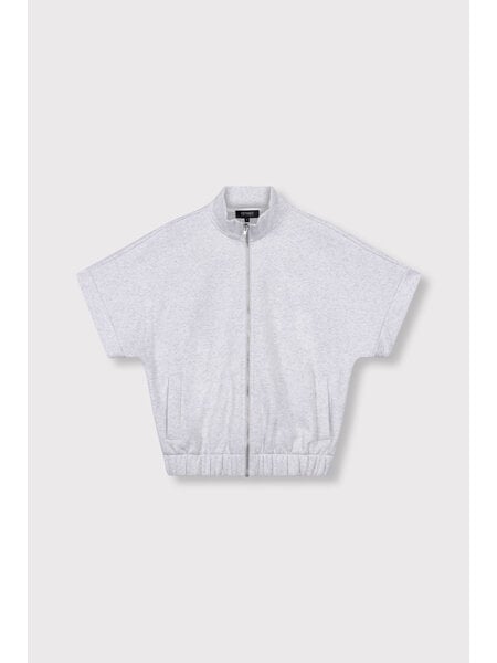 REFINED short sleeve cardigan LEONA (R2608403155) grey melange