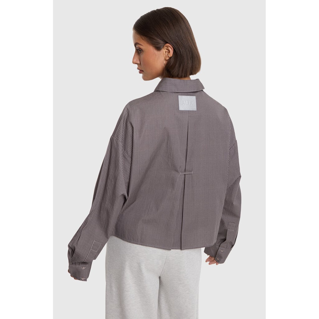 ALIX stripe mix blouse (2608978917) antracite