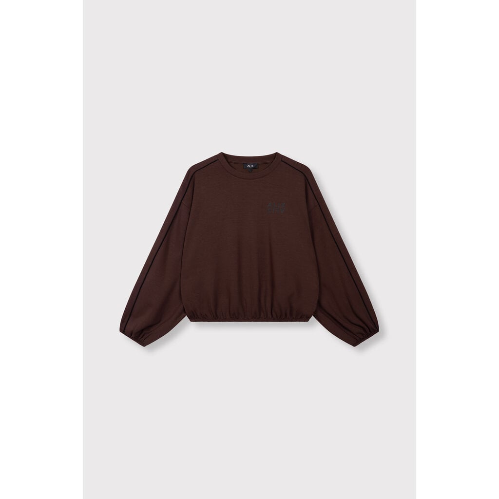 ALIX knitted piping sweater (2608860939) warm brown