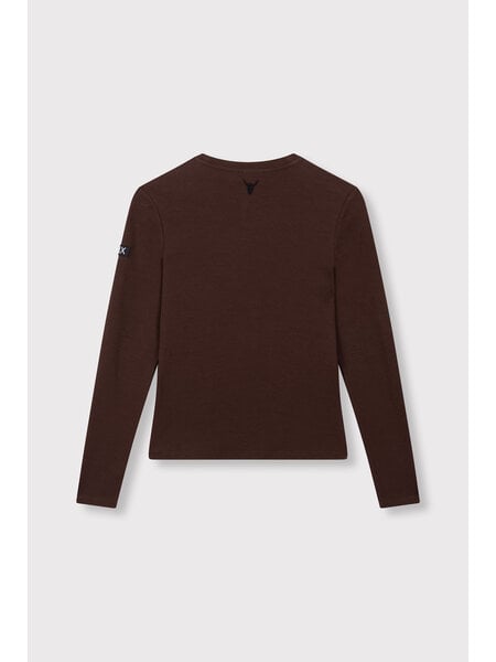 ALIX rib longsleeve t-shirt (2608870945) warm brown