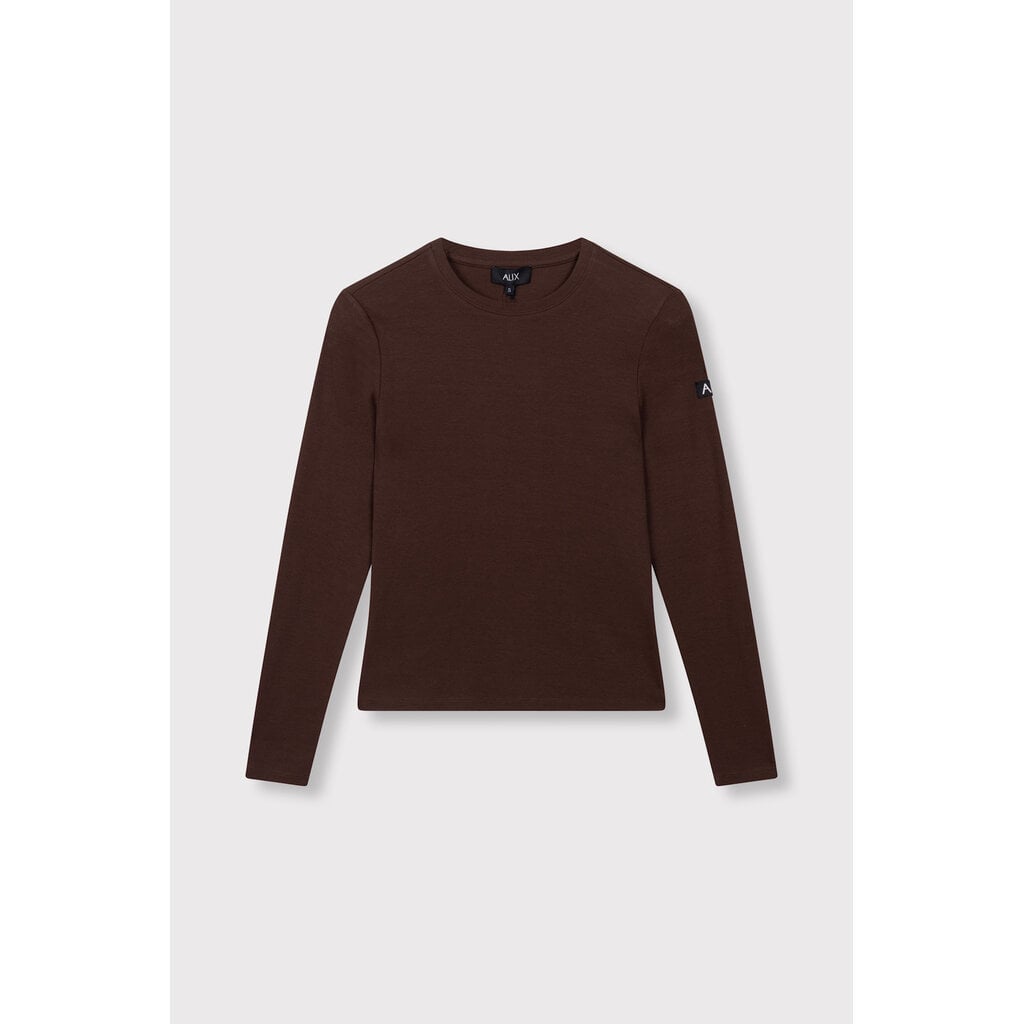 ALIX rib longsleeve t-shirt (2608870945) warm brown