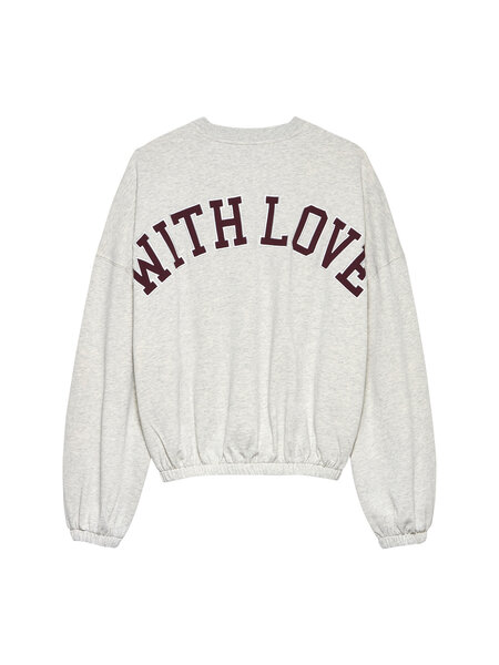 CATWALK JUNKIE Oversized graphic sweater 2603020604 Light Grey Melange