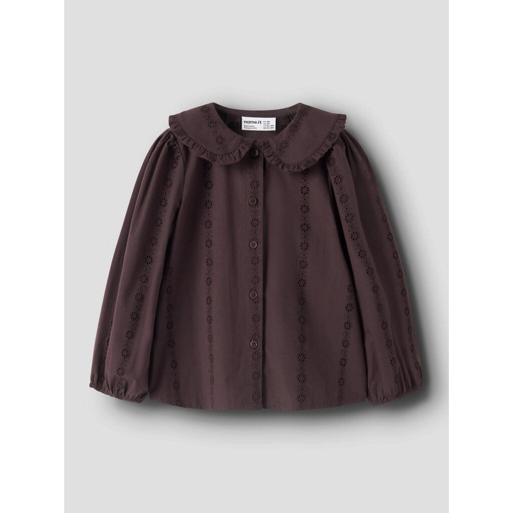 name it NMFNINAR LS SHIRT 13259470 Chocolate Plum