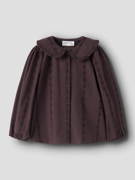 name it NMFNINAR LS SHIRT 13259470 Chocolate Plum