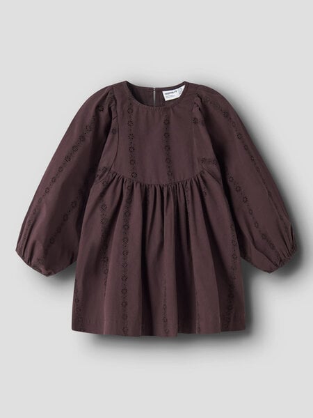 name it NMFNINAR LS DRESS 13259472 Chocolate Plum