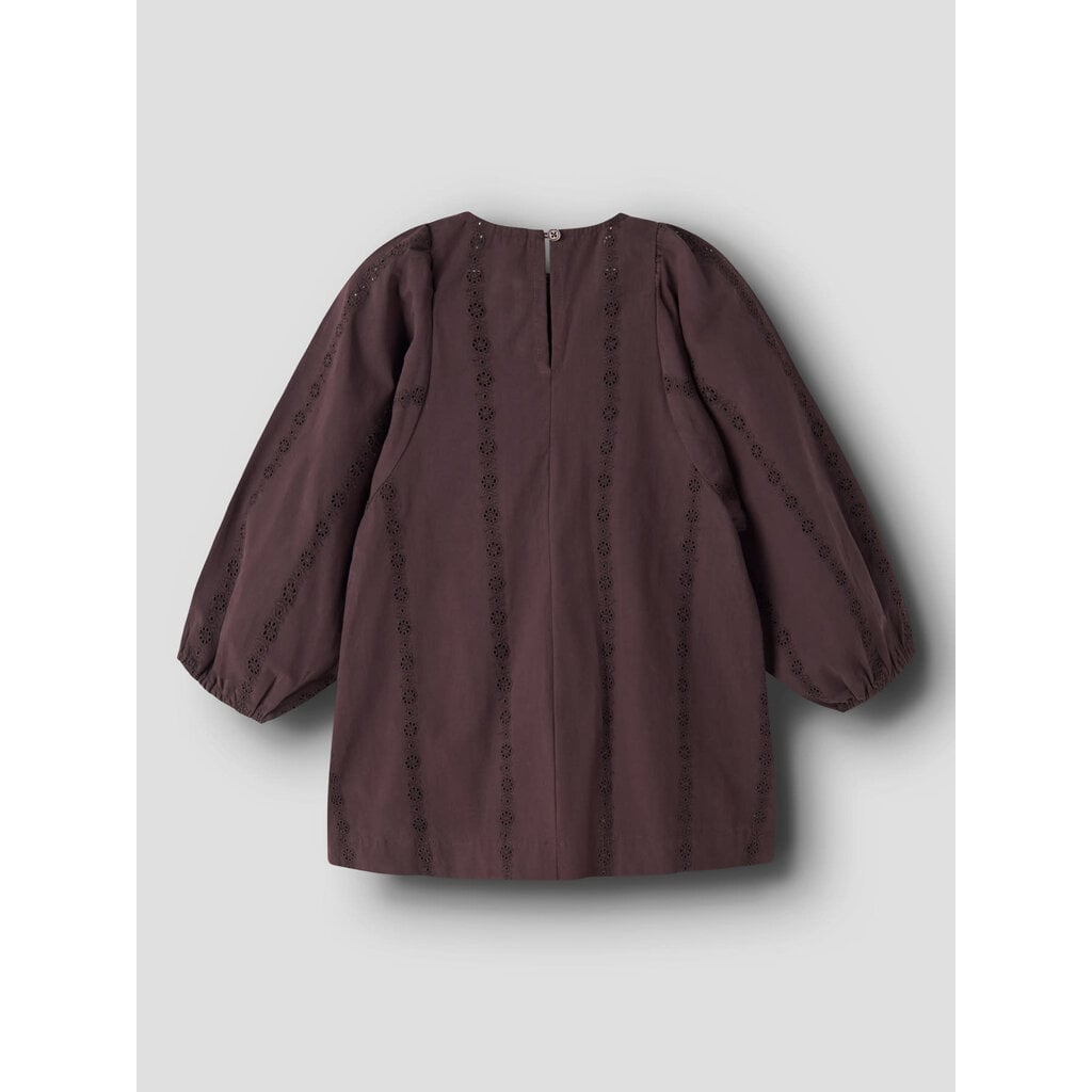 name it NMFNINAR LS DRESS 13259472 Chocolate Plum