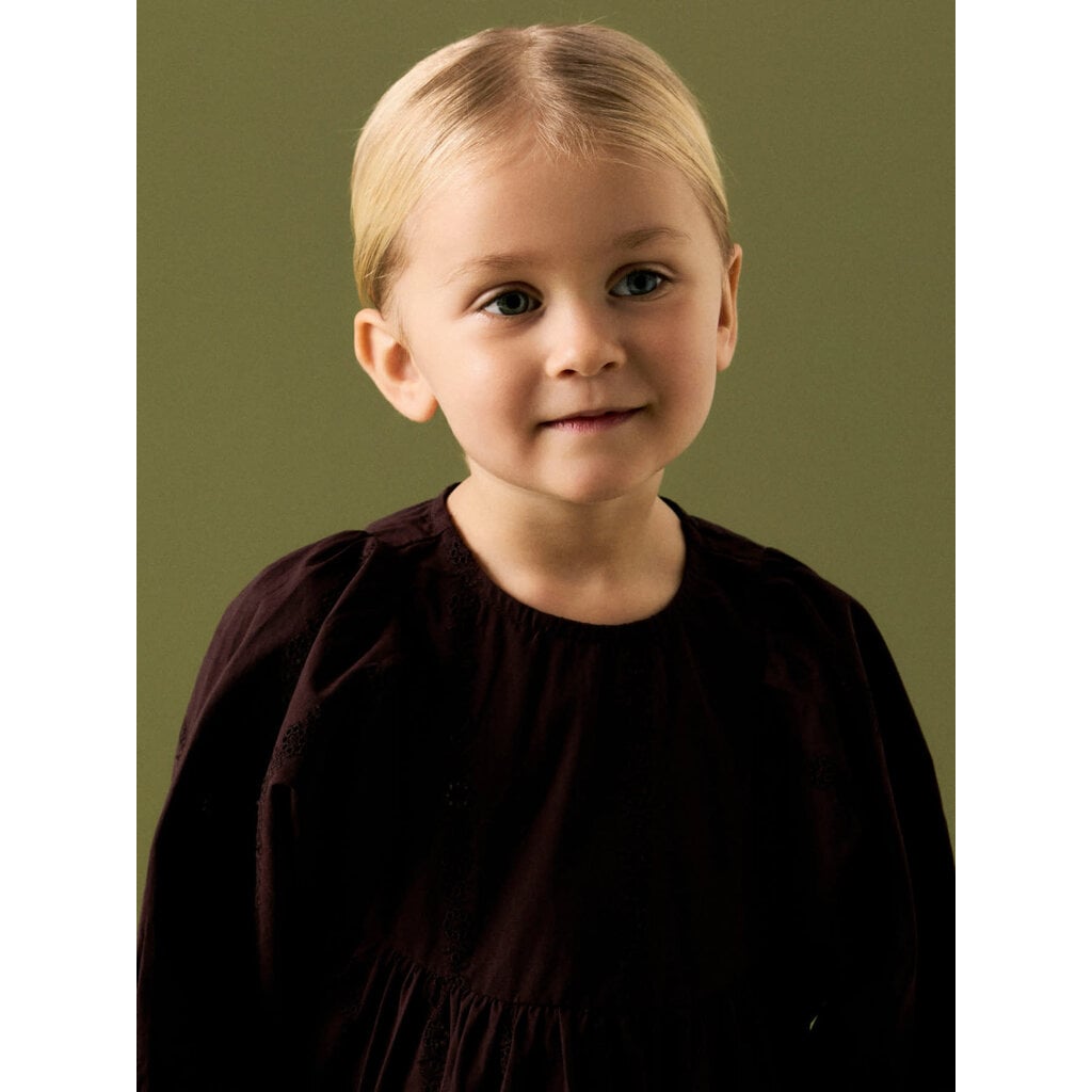 name it NMFNINAR LS DRESS 13259472 Chocolate Plum