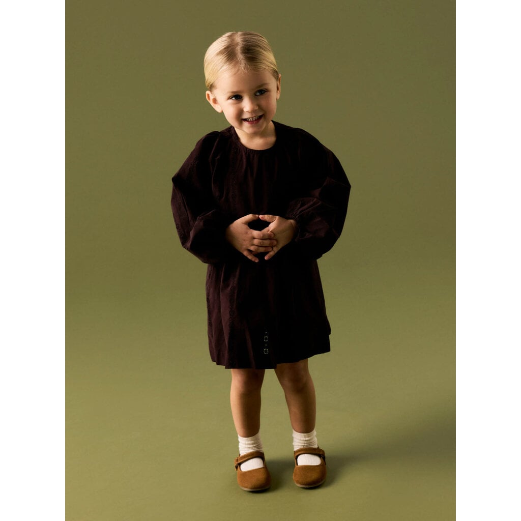name it NMFNINAR LS DRESS 13259472 Chocolate Plum