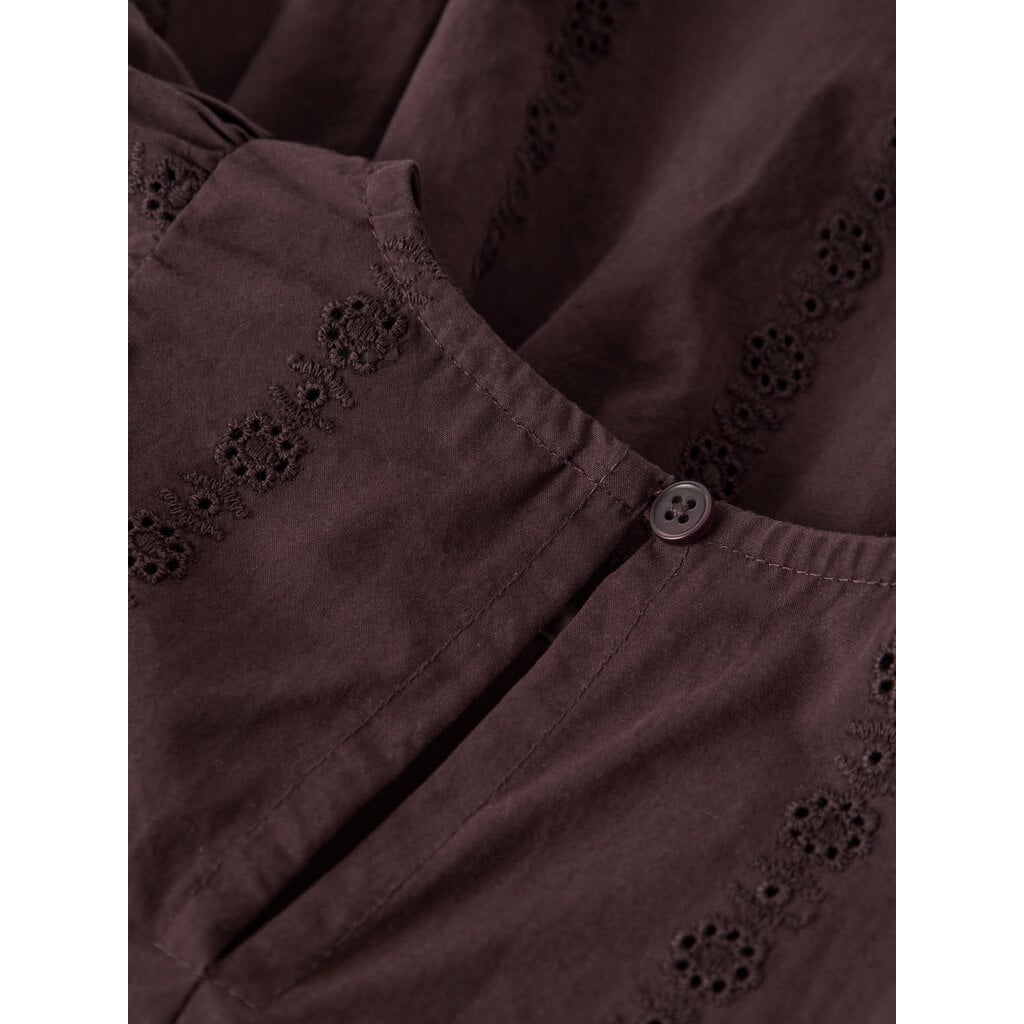 name it NMFNINAR LS DRESS 13259472 Chocolate Plum