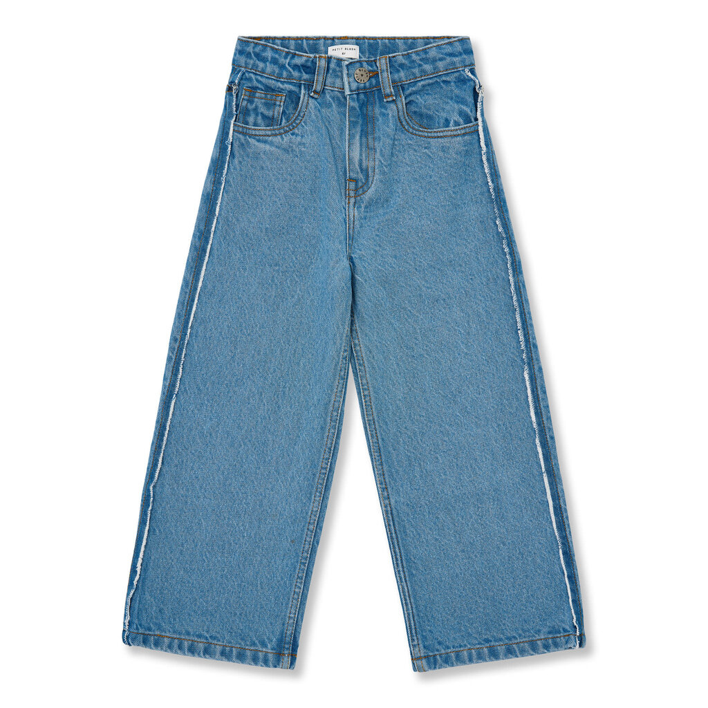 PETIT BLUSH Wide leg Jeans | Mid Blue AW26-610