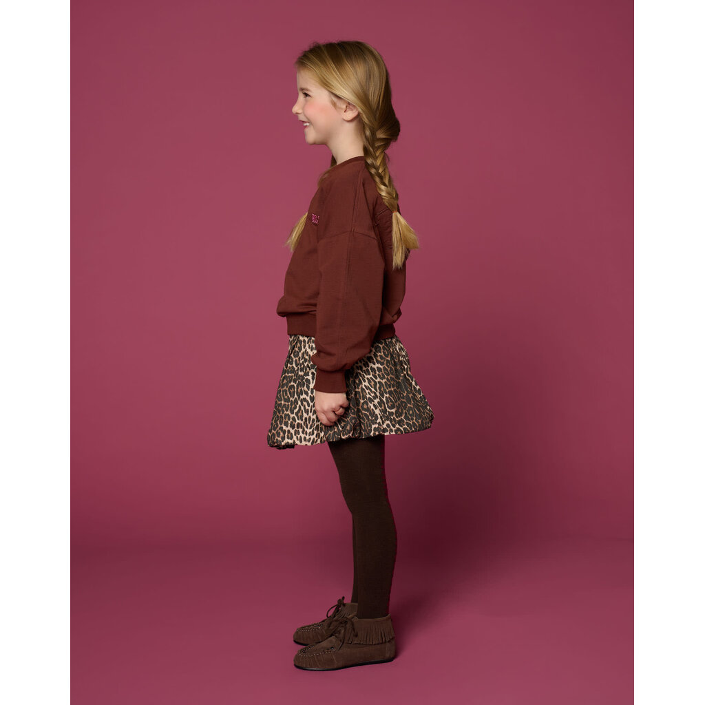 PETIT BLUSH Ballon Skirt | Leopard AOP AW26-501