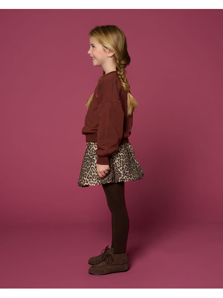 PETIT BLUSH Ballon Skirt | Leopard AOP AW26-501