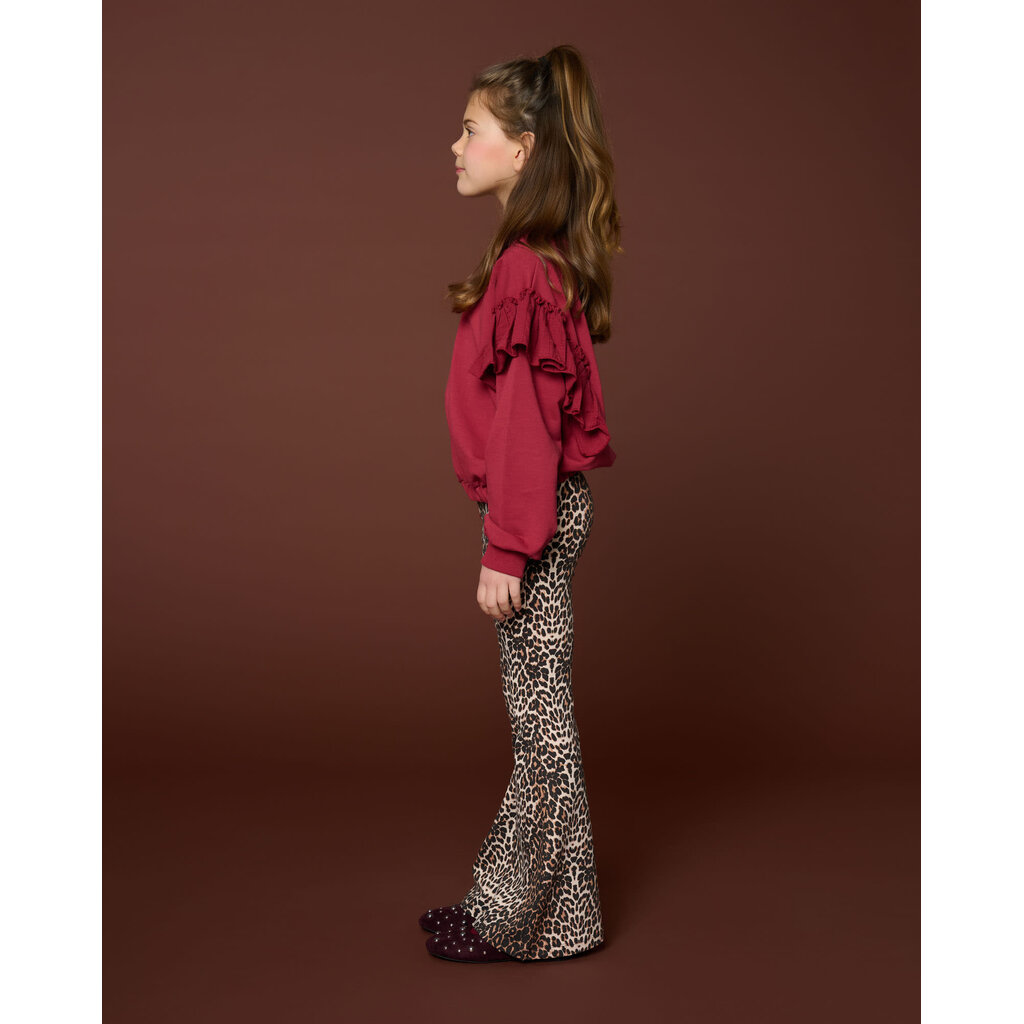PETIT BLUSH Sweater Ruffles | Garnet AW26-109