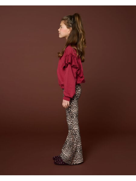 PETIT BLUSH Sweater Ruffles | Garnet AW26-109
