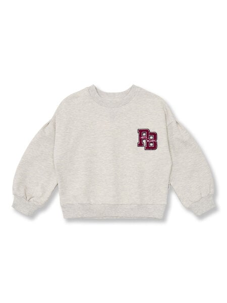 PETIT BLUSH Easy Sweater PB Logo | Grey Melange AW26-102