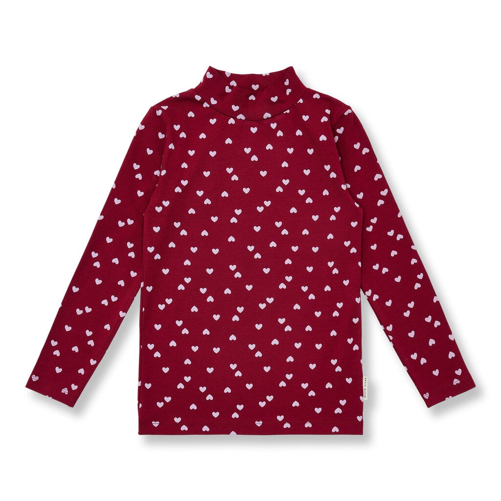 PETIT BLUSH Turtle Neck | Hearts AOP AW26-201
